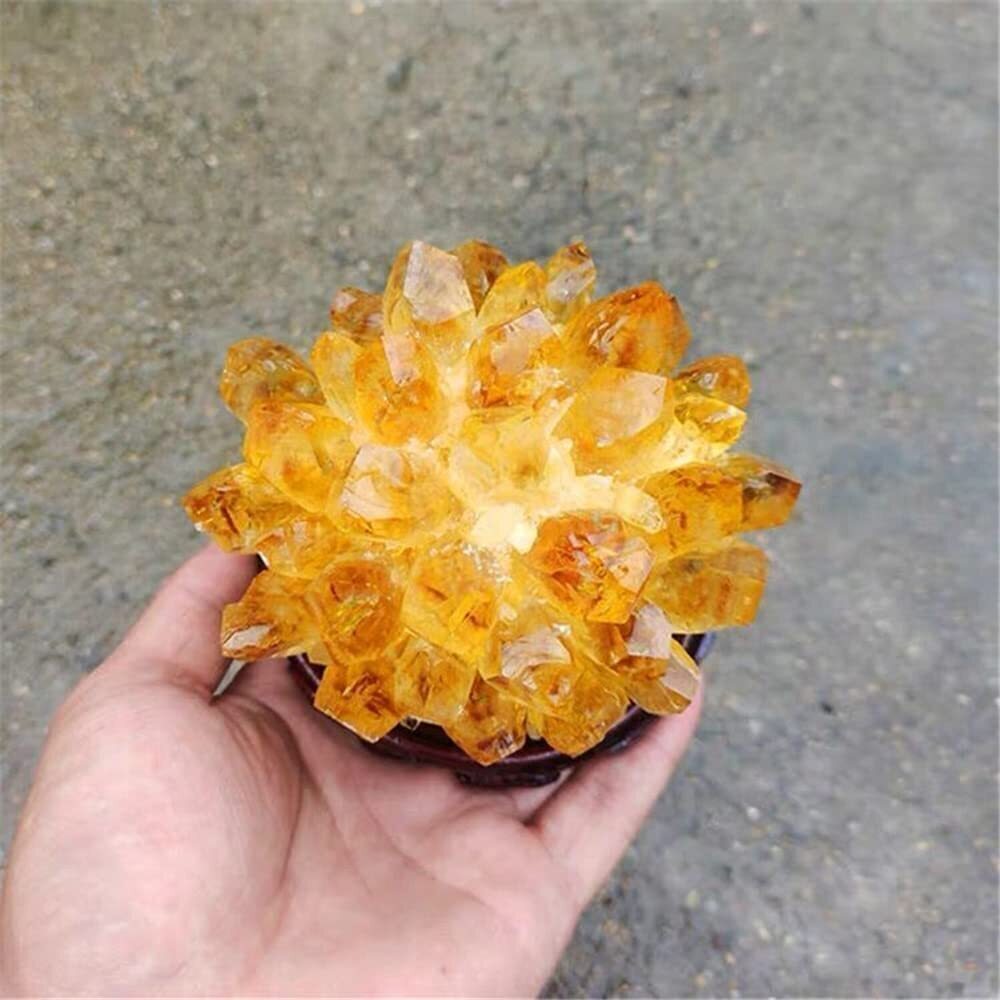 4656 1lb New Find Citrine Phantom Quartz Crystal Cluster Specimen Crystal